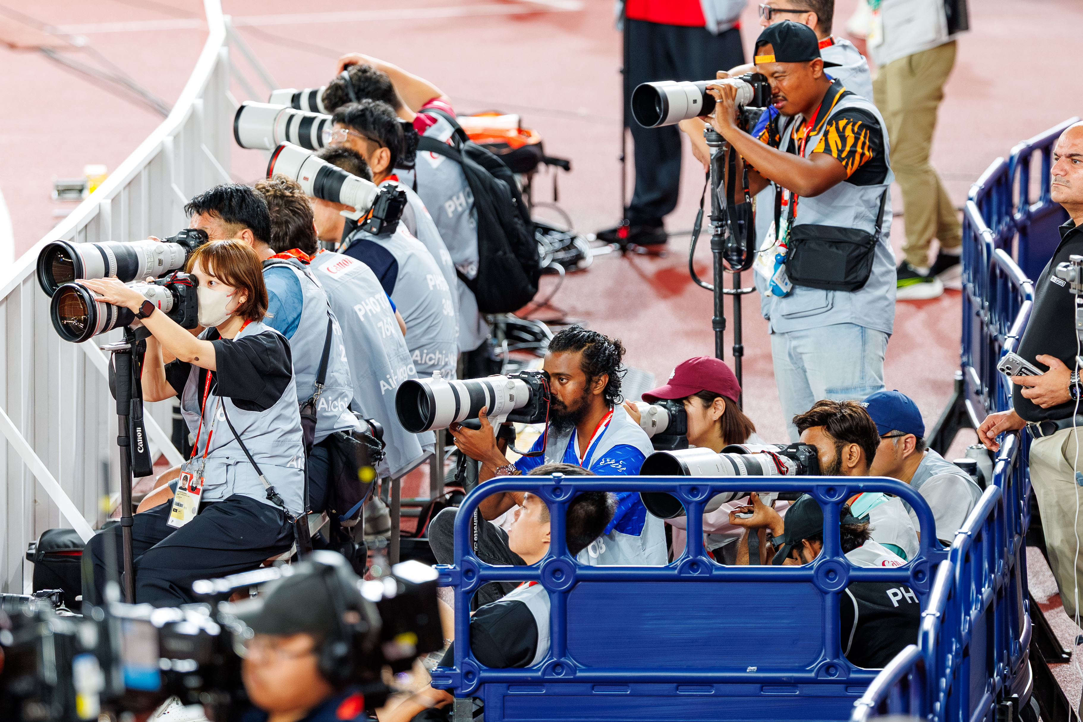 imagesmv Photographer Nausham Waheed at the 20th Asian Games as part of Maldives Olympic Committee’s media team