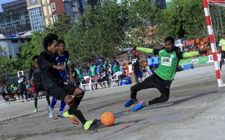 Day 3 of Club Maldives Cup Futsal Tournament  FENAKA VS POLICE CLUB , Male', Maldives , Tuesday 11th, 2017. (Images.mv Photo: Mohamed Ahsan)