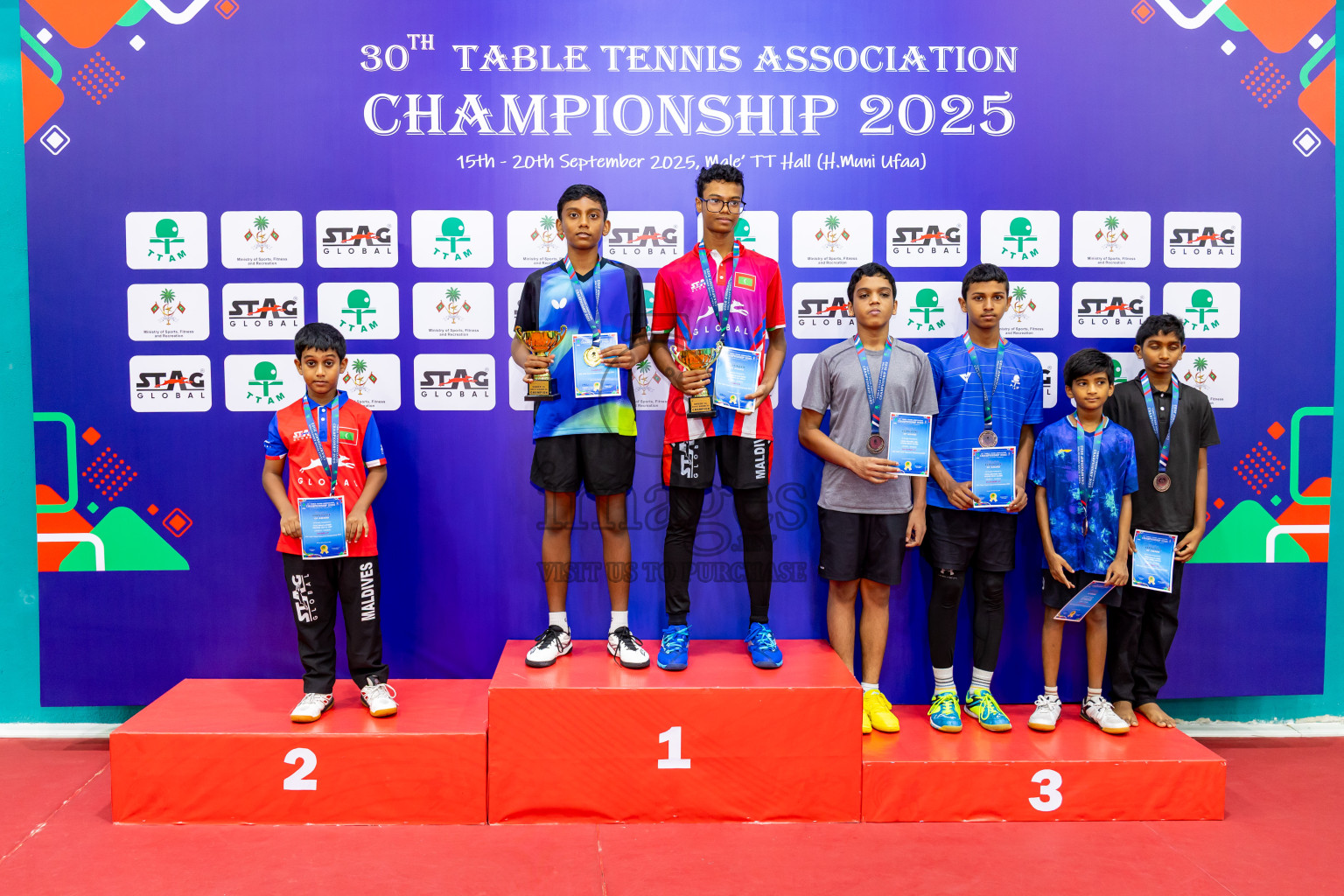Finals of 30th Table Tennis Association Championship 2025 was held on Saturday, 20th September 2025 in Male' TT Hall, Male', Maldives. Photos: Nausham Waheed / images.mv