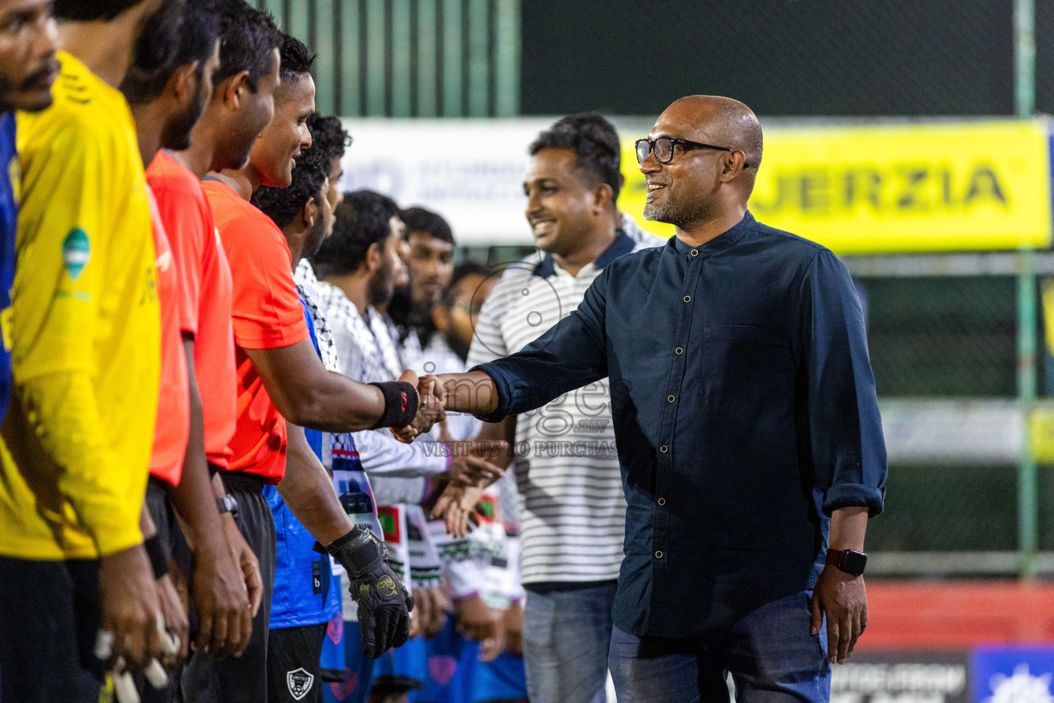 B Eydhafushi vs B Kendhoo in Day 18 of Golden Futsal Challenge 2024 was held on Thursday, 1st February 2024, in Hulhumale', Maldives Photos: Nausham Waheed, / images.mv