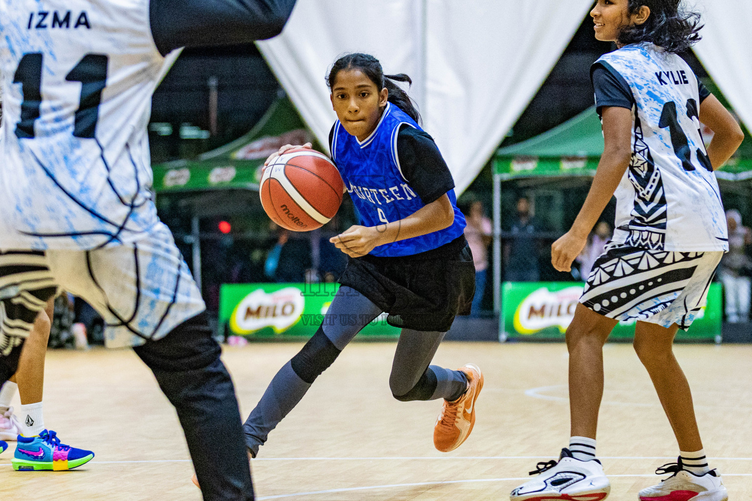 Day 3 of Milo 5 x 5 Junior Challenge 2025 - Basketball tournament held in Basketball Training Center, Male', Maldives on Saturday, 11th October 2025. Photos by: Nausham Waheed, Areef Adam / Images.mv