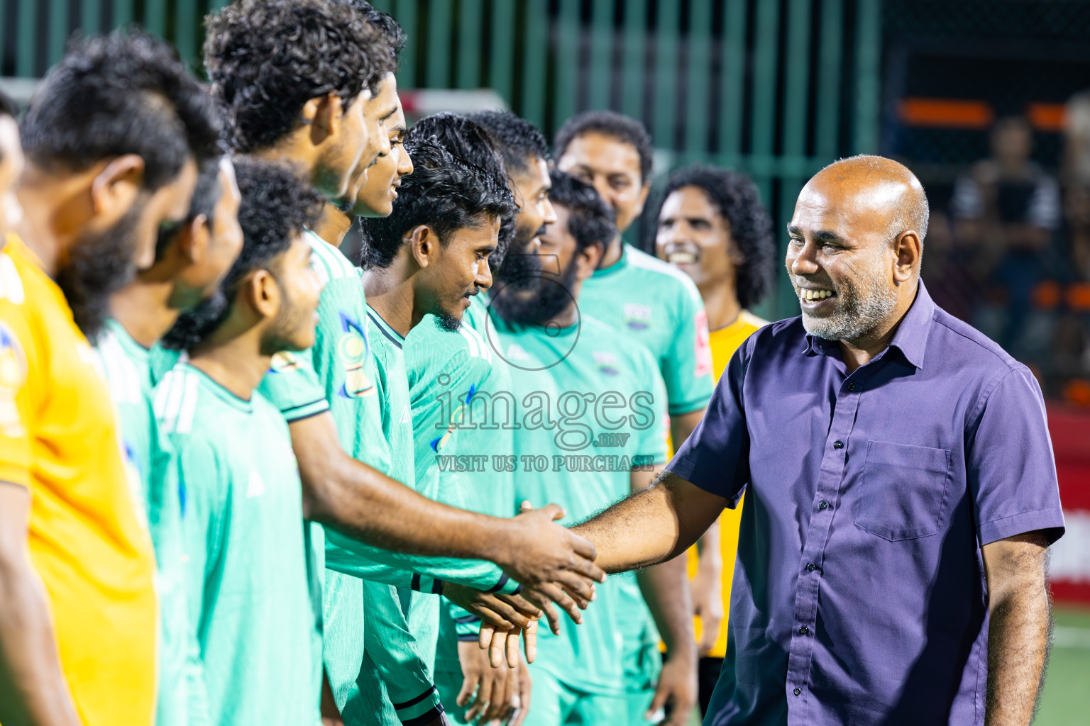 GA Dhaandhoo vs GA Gemanafushi in Day 14 of Golden Futsal Challenge 2025 was held on Saturday, 18th January 2025, in Hulhumale', Maldives. Photos: Ismail Thoriq / images.mv