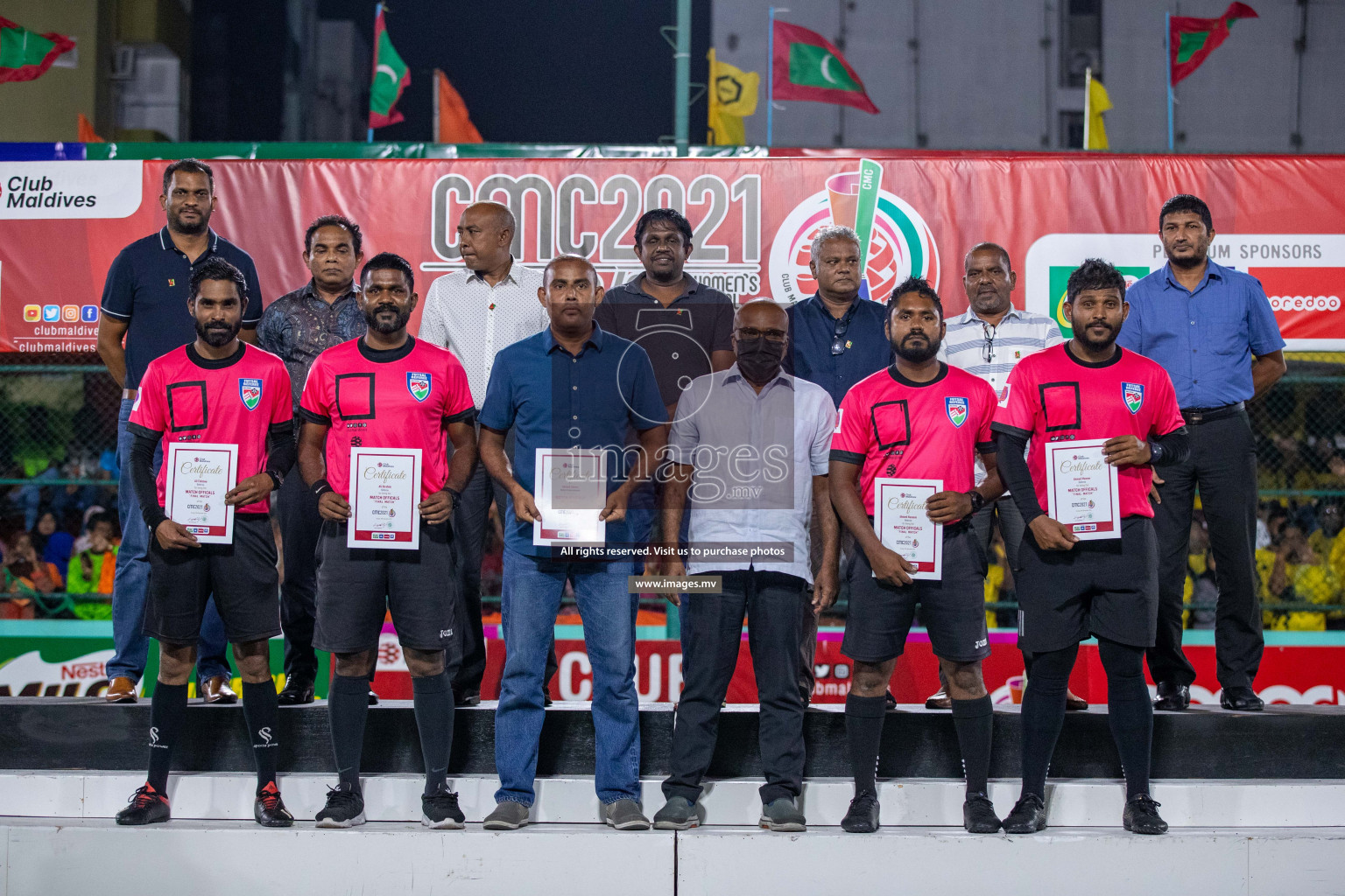 RRC Vs FSM in the Semi Finals of Club Maldives 2021 held in Hulhumale, Maldives on 19 December 2021. Photos: Ismail Thoriq / images.mv