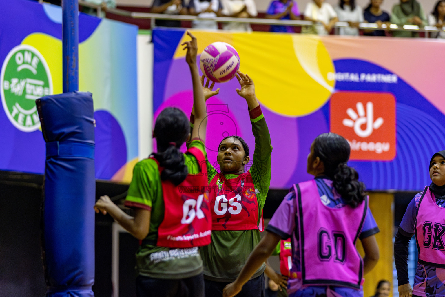 N Sports Academy A vs Fiontti Sports Club  in Day 3 of 3rd Netball Junior Championship, held at Social Center on Tuesday, 21st January 2025 . 
Photos: Hassan Simah / images.mv