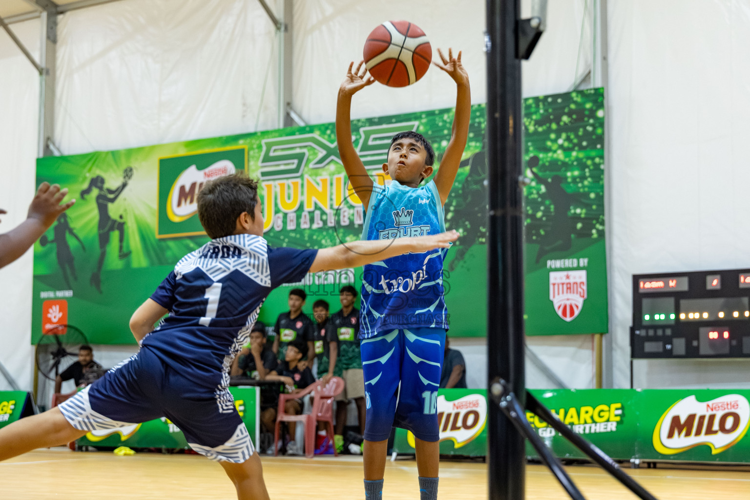 Milo 5 x 5 Junior Challenge 2025 - Basketball tournament held in Basketball Training Center, Male', Maldives on Thursday, 09th October 2025. 
Photo by: Hassan Simah / Images.mv