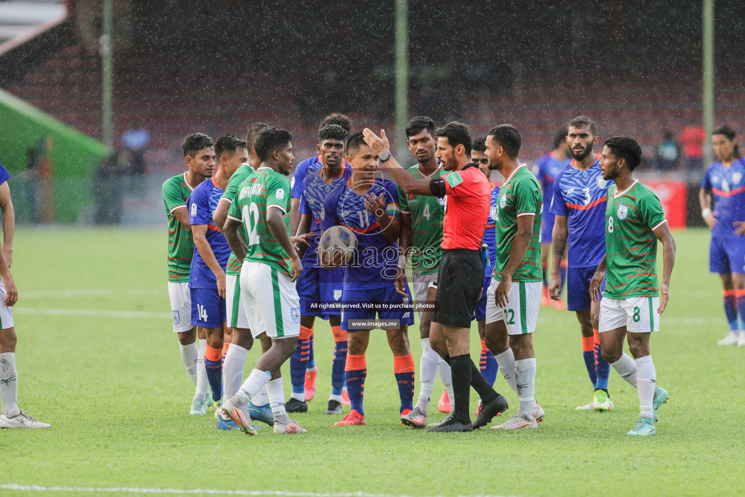 Bangladesh vs India in SAFF Championship 2021 held on 1st October 2021 in Galolhu National Stadium, Male', Maldives