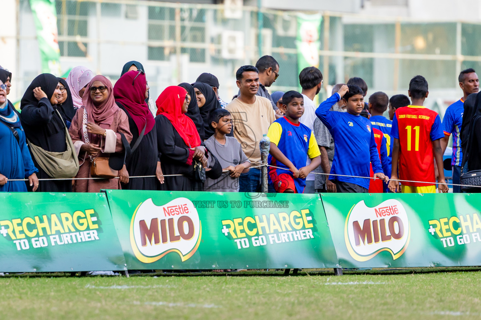 Day 3 of MILO Academy Championship 2025 (U-12) was held at Henveiru Stadium in Male', Maldives on Saturday, 3rd May 2025. Photos: Nausham Waheed / images.mv