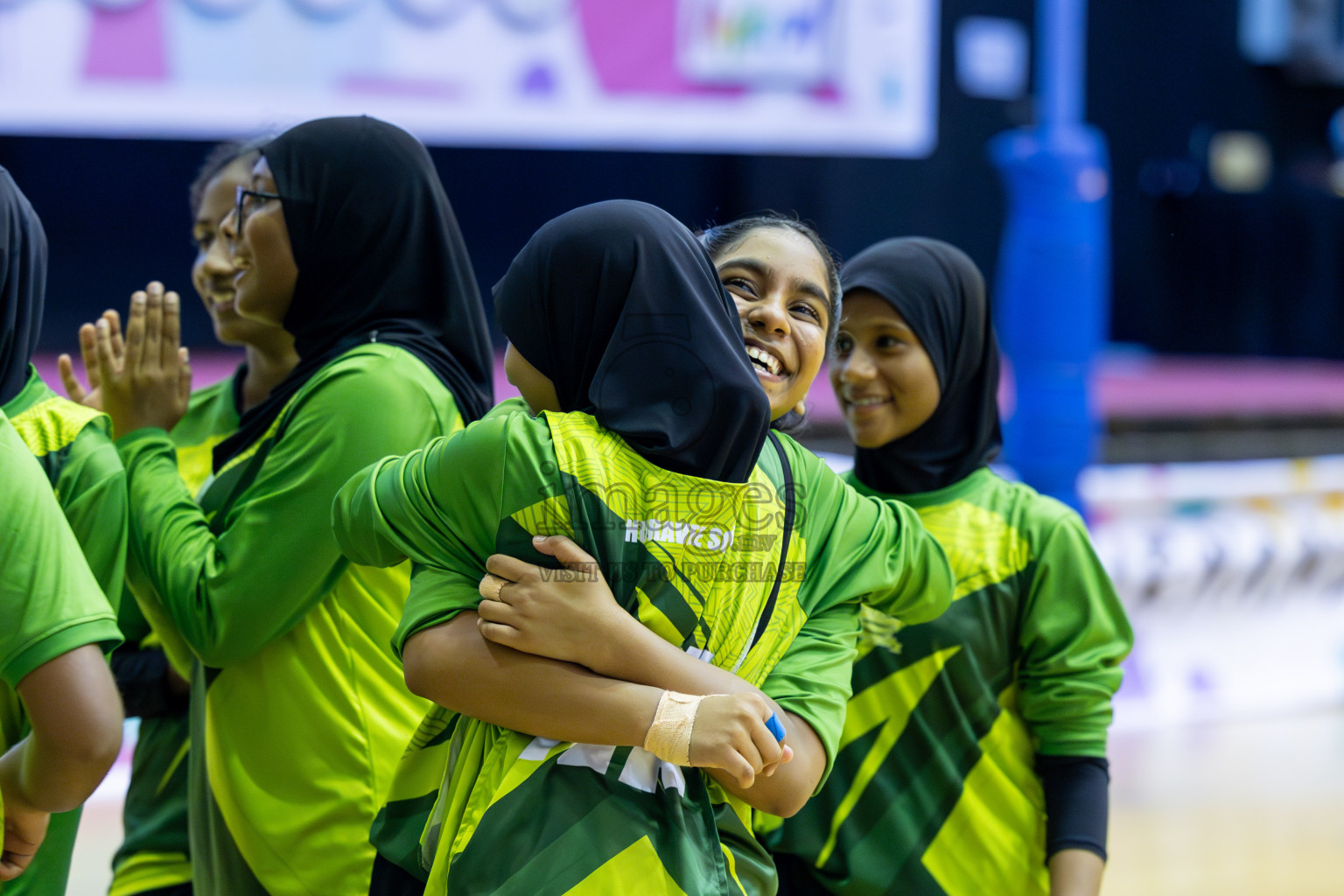 Day 15 of 25th Inter-School Netball Tournament was held in Social Center at Male', Maldives on Monday, 26th August 2024. Photos: Mohamed Mahfooz Moosa / images.mv