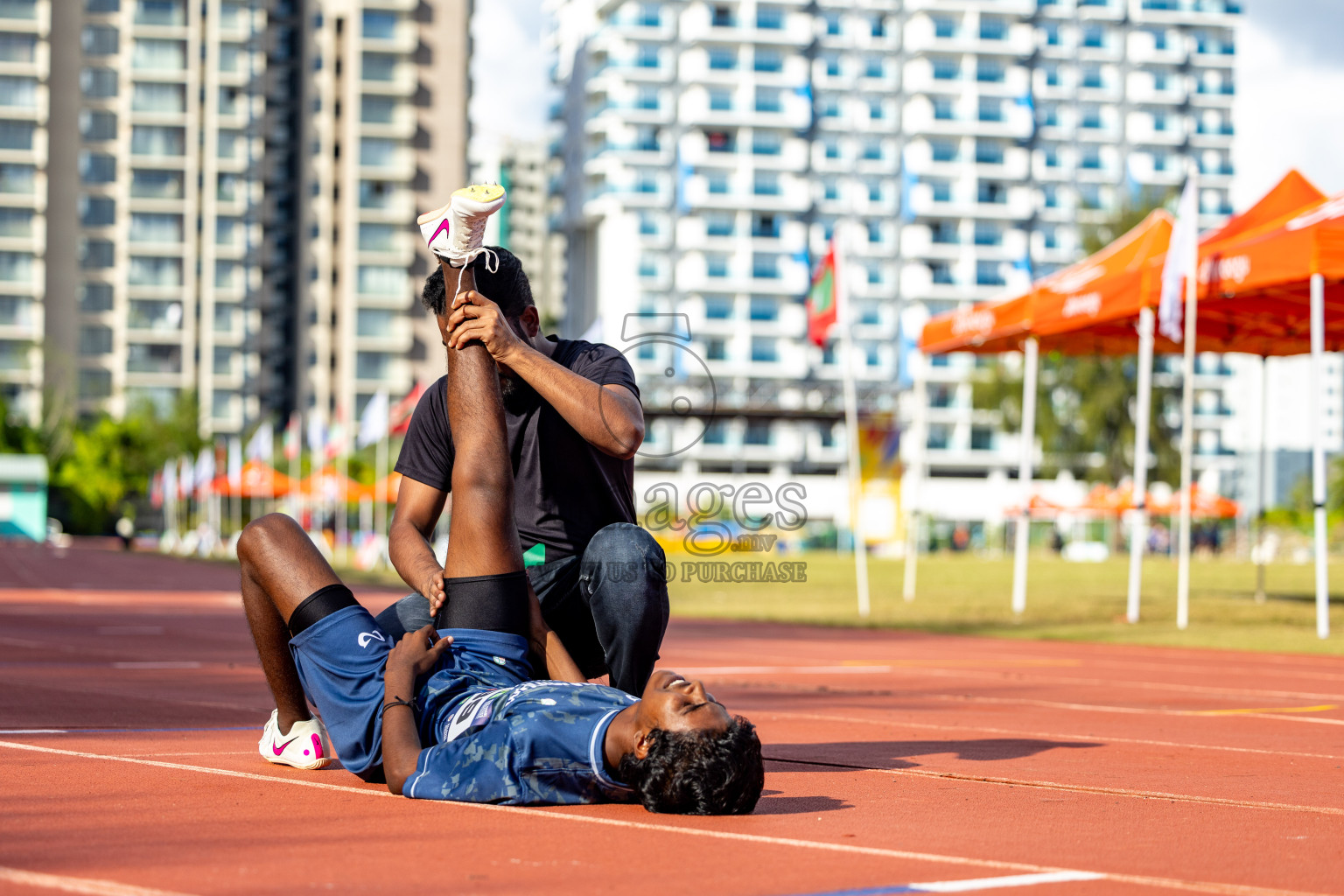 Day 1 of MWSC Interschool Athletics Championships 2024 held in Hulhumale Running Track, Hulhumale, Maldives on Saturday, 9th November 2024. 
Photos by: Hassan Simah / Images.mv