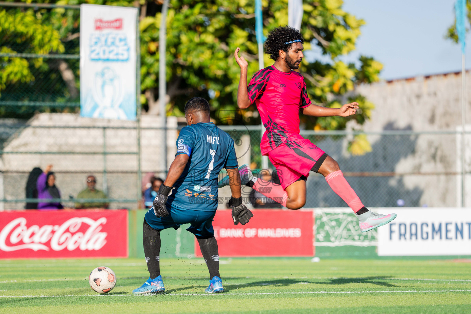 G Star SC VS Goalhians in Day 2 - Fonadhoo Youth Futsal Challenge 2025 held in Fonadhoo Futsal Stadium, L. Fonadhoo, Maldives on Monday, 27th October 2025 Photos: Arif Rasheed / images.mv