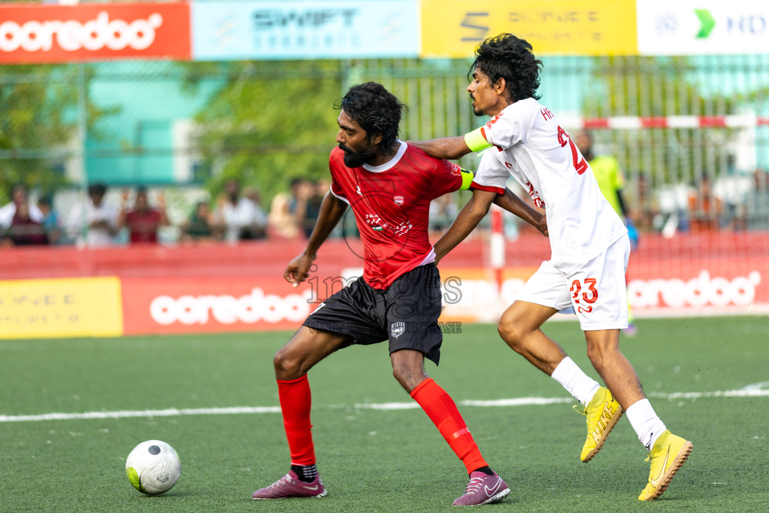 K. Huraa vs K. Himmafushi in Day 19 of Golden Futsal Challenge 2024 was held on Friday, 2nd February 2024 in Hulhumale', Maldives 
Photos: Hassan Simah / images.mv