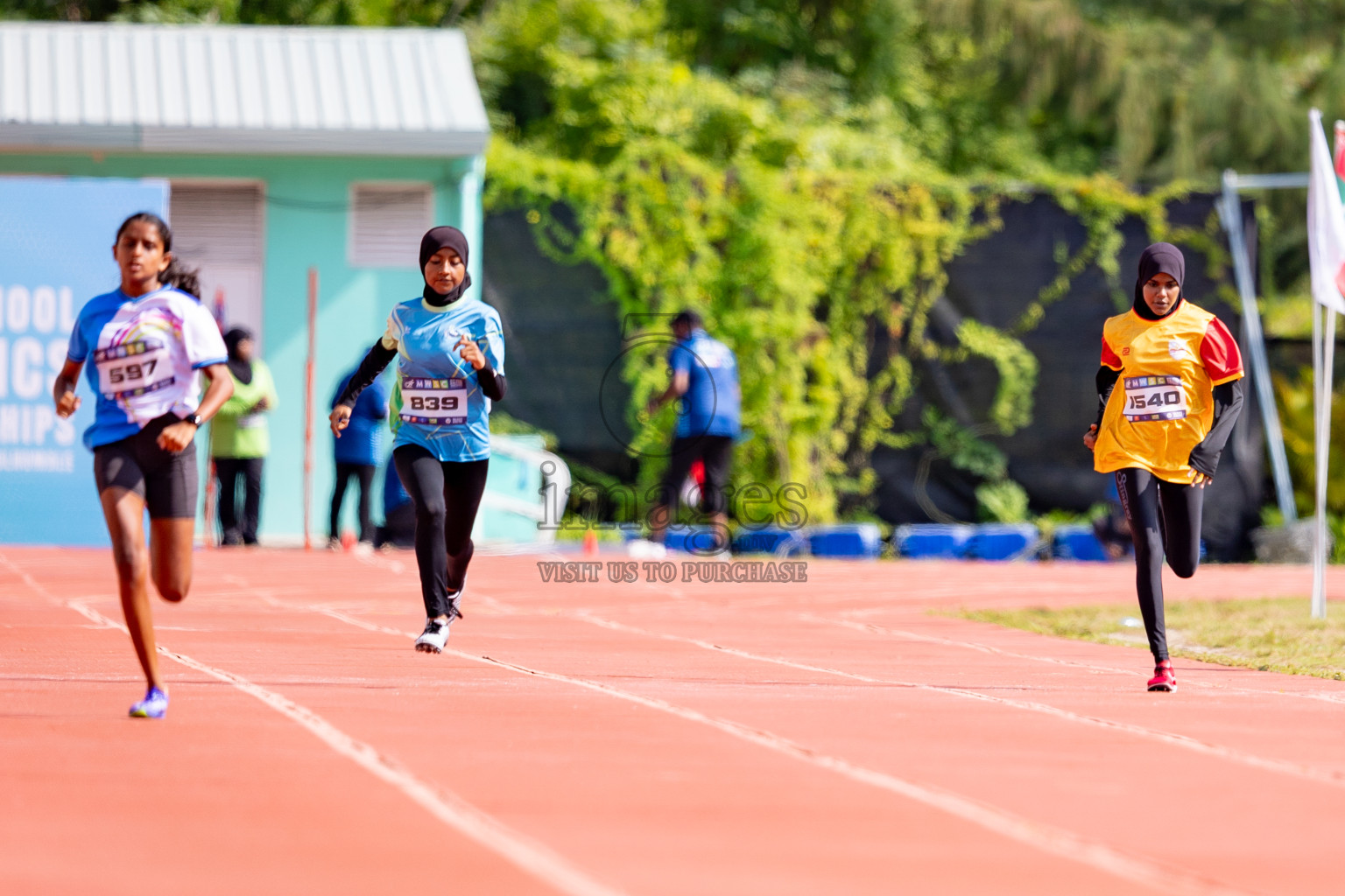 Day 3 of MWSC Interschool Athletics Championships 2024 held in Hulhumale Running Track, Hulhumale, Maldives on Monday, 11th November 2024. 
Photos by: Hassan Simah / Images.mv