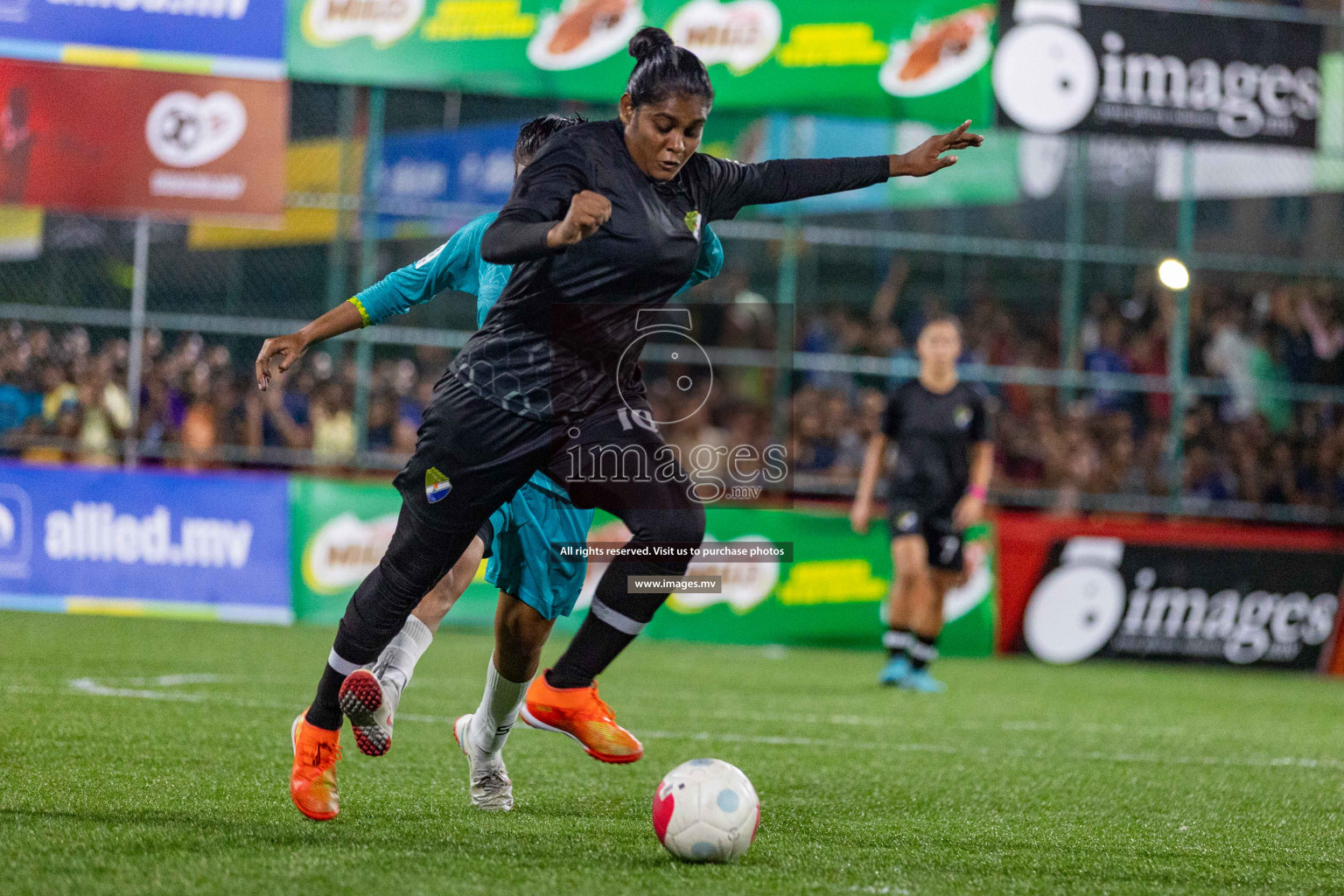 Club WAMCO vs DSC in the Semi-fiansl of Eighteen Thirty Women's Futsal Fiesta 2022 was held in Hulhumale', Maldives on Saturday, 29th October 2022. Photos: Ismail Thoriq / images.mv