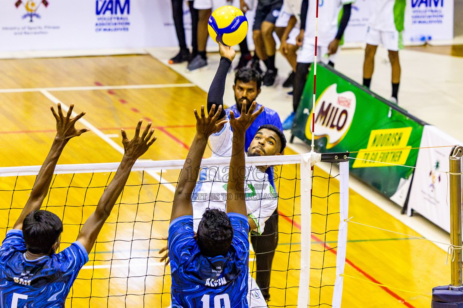 Finals of Interschool Volleyball Tournament 2024 was held in Social Center at Male', Maldives on Friday, 6th December 2024. Photos: Nausham Waheed / images.mv