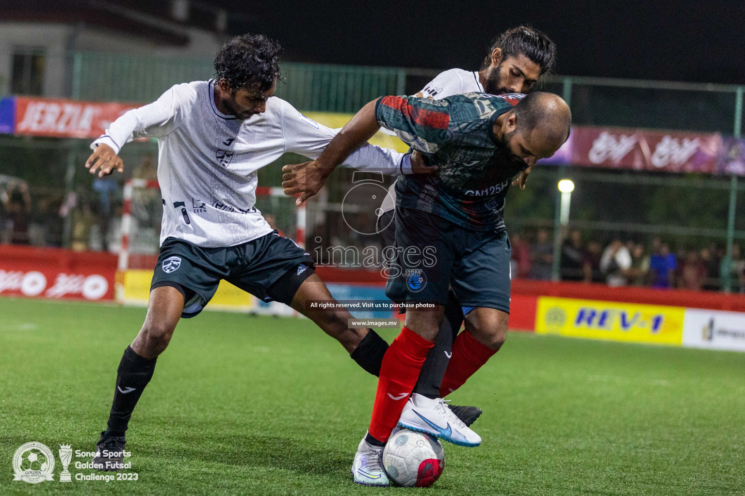 R. Inguraidhoo vs R. Innamadhoo in Day 4 of Golden Futsal Challenge 2023 on 08 February 2023 in Hulhumale, Male, Maldives