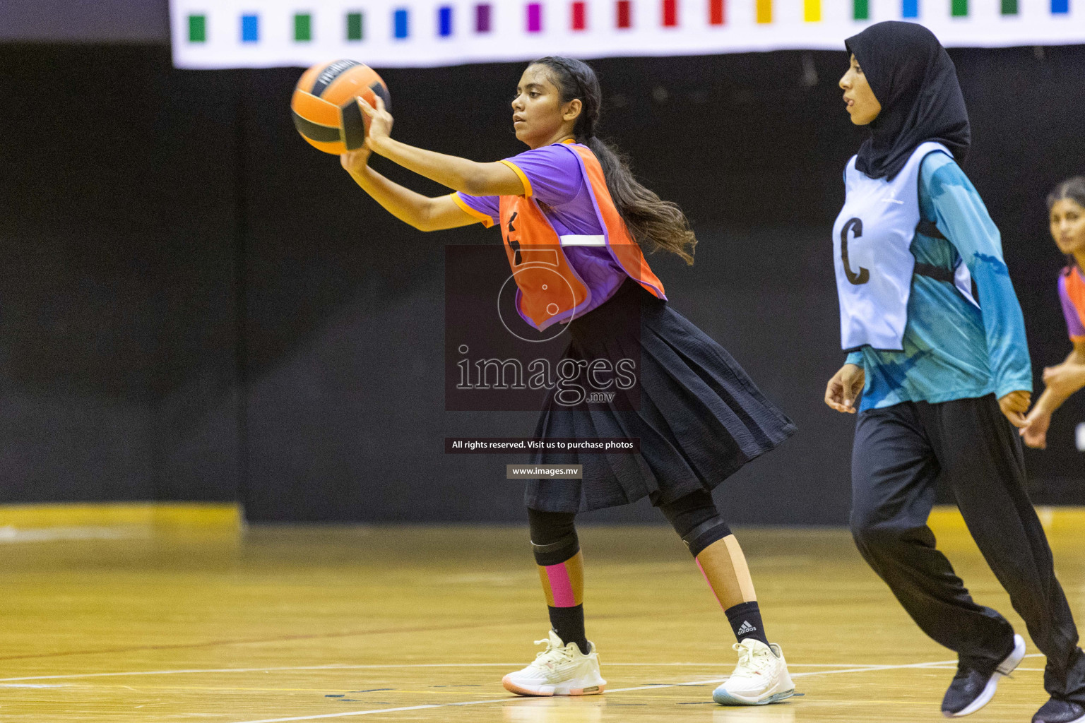 Day6 of 24th Interschool Netball Tournament 2023 was held in Social Center, Male', Maldives on 1st November 2023. Photos: Nausham Waheed / images.mv