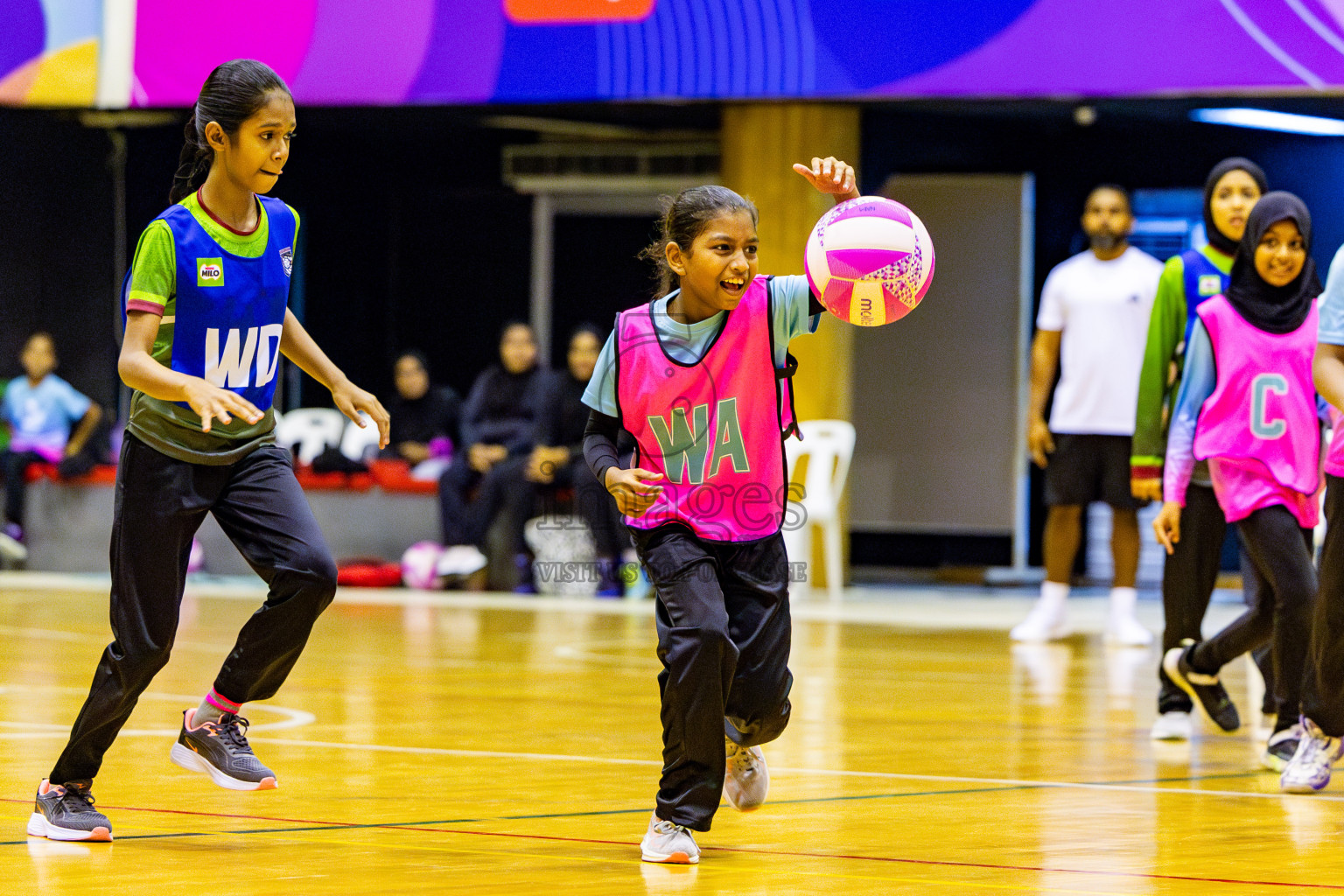 Netgen A vs Fiontti Sports Club in Day 3 of 3rd Netball Junior Championship, held at Social Center on Tuesday, 21st January 2025 . Photos: Nausham Waheed / images.mv