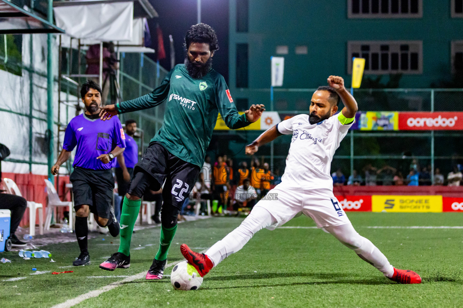 M Maduvvari VS M Veyvah in Day 25 of Golden Futsal Challenge 2024 was held on Thursday , 8th February 2024 in Hulhumale', Maldives Photos: Nausham Waheed / images.mv