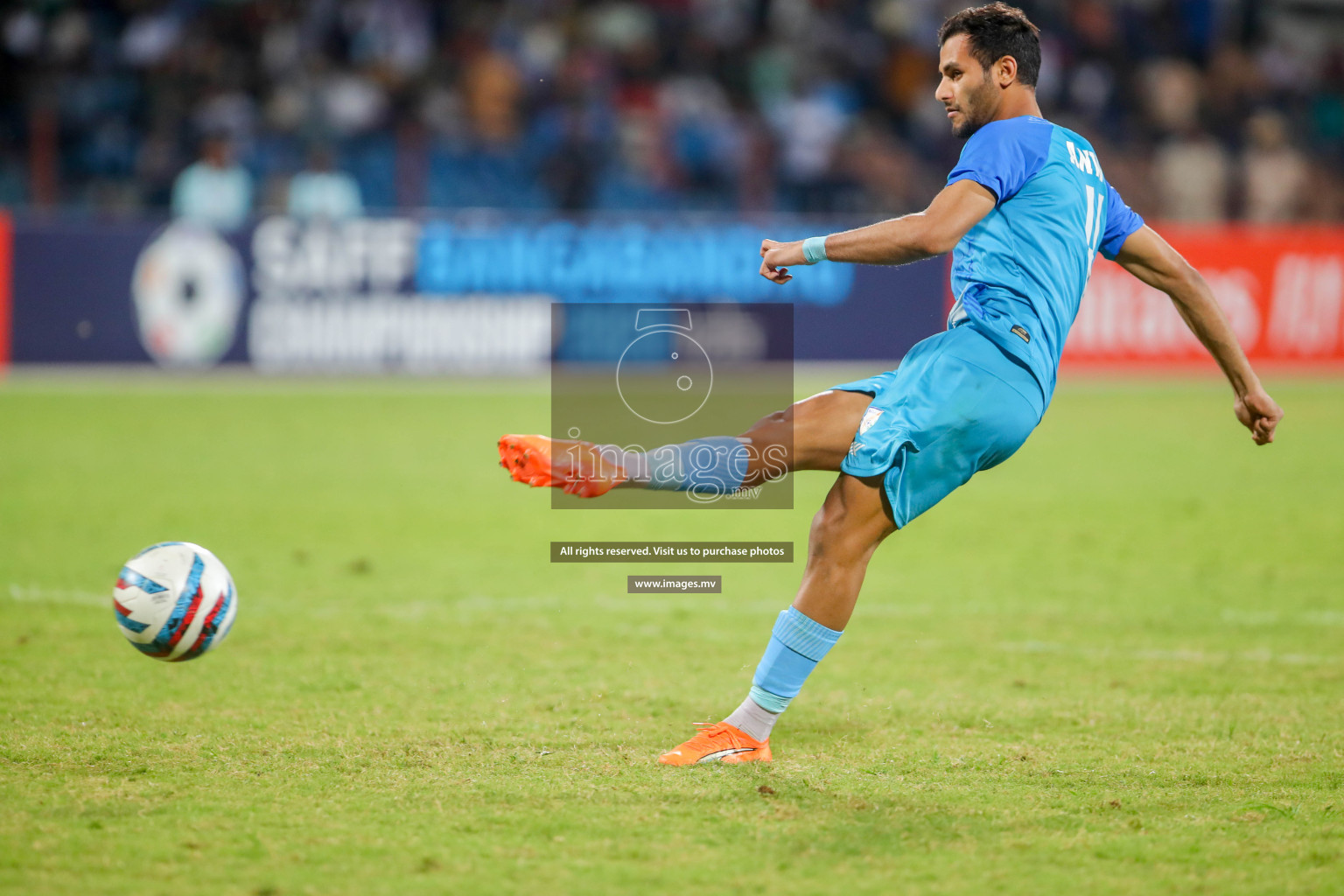 Lebanon vs India in the Semi-final of SAFF Championship 2023 held in Sree Kanteerava Stadium, Bengaluru, India, on Saturday, 1st July 2023. Photos: Hassan Simah / images.mv