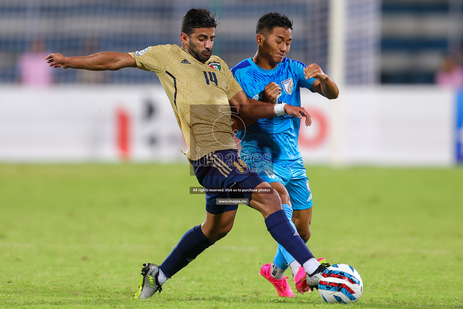 India vs Kuwait in SAFF Championship 2023 held in Sree Kanteerava Stadium, Bengaluru, India, on Tuesday, 27th June 2023. Photos: Nausham Waheed, Hassan Simah / images.mv