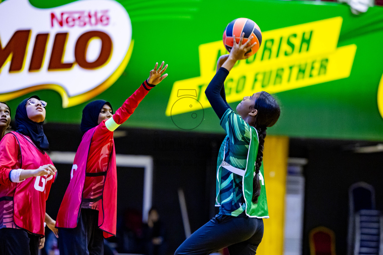 Day 5 of 25th Inter-School Netball Tournament was held in Social Center at Male', Maldives on Tuesday, 13th August 2024. Photos: Nausham Waheed / images.mv