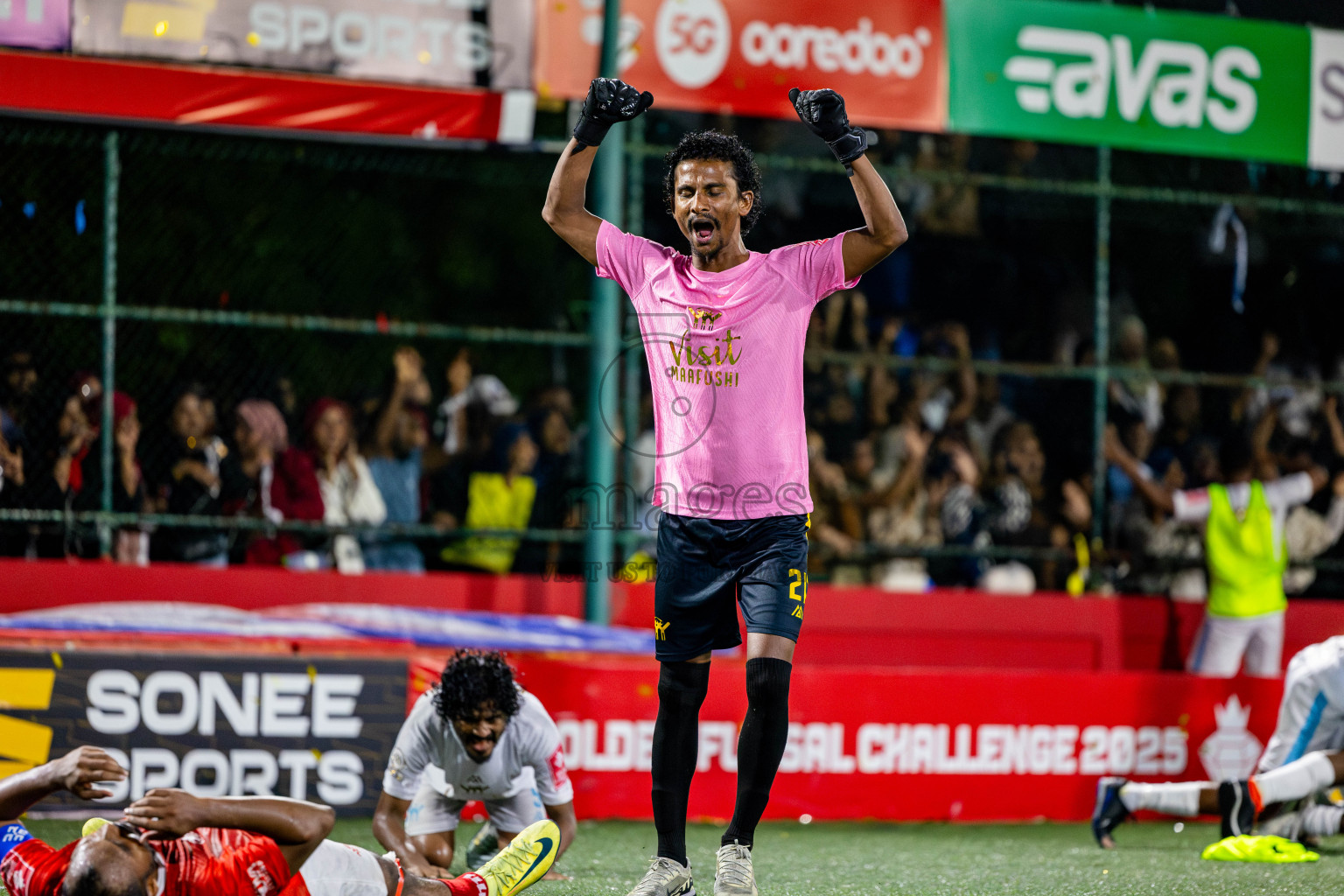 K Maafushi vs K Kaashidhoo in Kaafu Atoll Finals Day 27 of Golden Futsal Challenge 2025 was held on Friday , 31st January 2025, in Hulhumale', Maldives. Photos: Nausham Waheed / images.mv