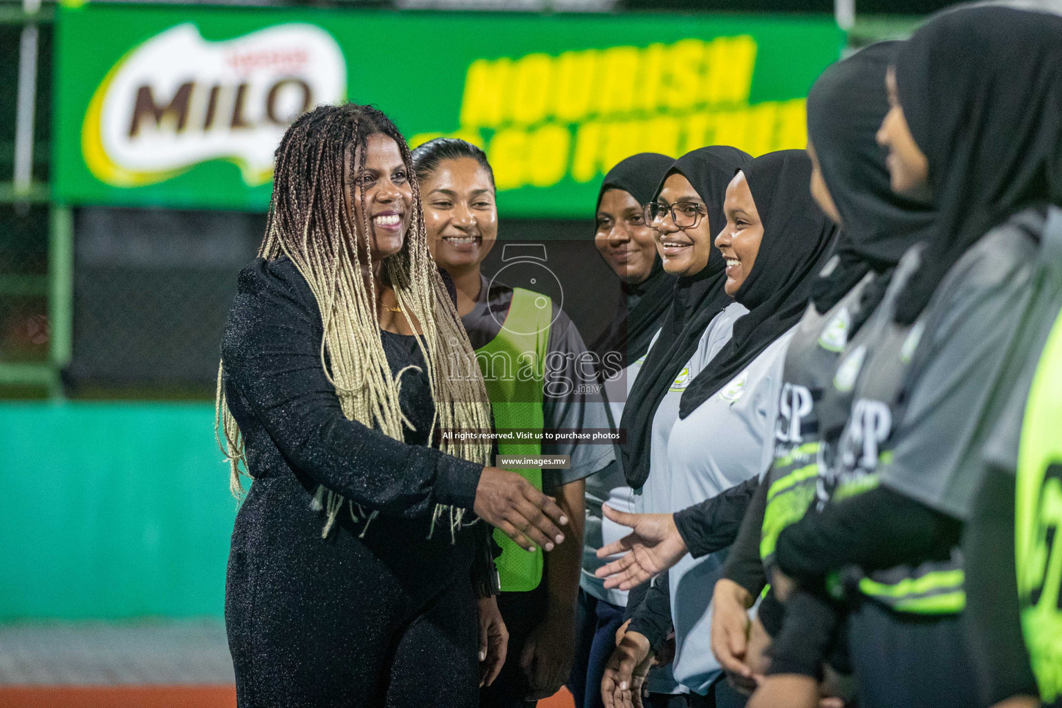 Day 6 of 20th Milo National Netball Tournament 2023, held in Synthetic Netball Court, Male', Maldives on 4th June 2023 Photos: Nausham Waheed/ Images.mv