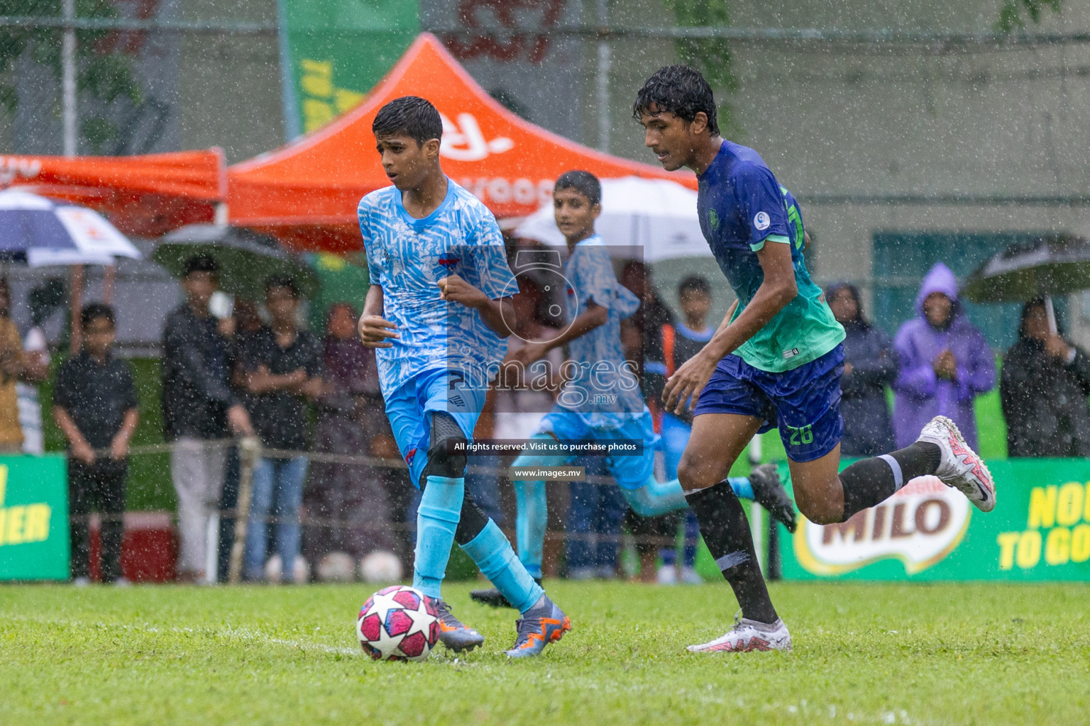 Day 1 of MILO Academy Championship 2023 (u14) was held in Henveyru Stadium Male', Maldives on 3rd November 2023. Photos: Nausham Waheed / images.mv