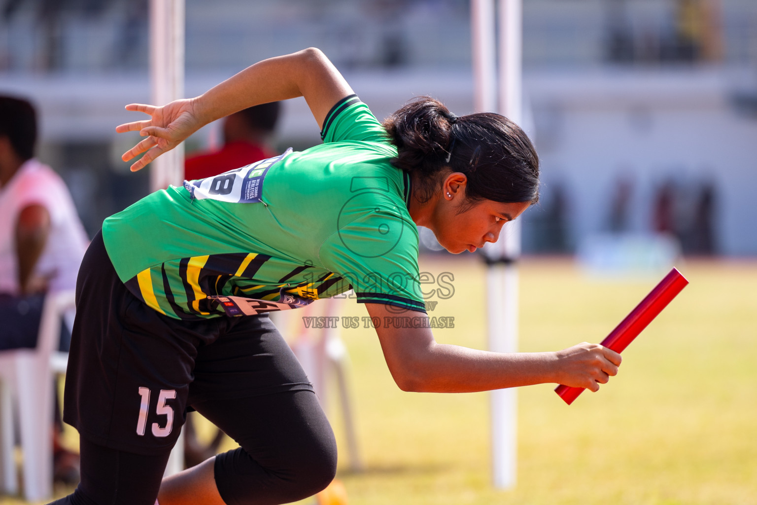 Day 6 of MWSC Interschool Athletics Championships 2024 held in Hulhumale Running Track, Hulhumale, Maldives on Thursday, 14th November 2024. Photos by: Ismail Thoriq / Images.mv