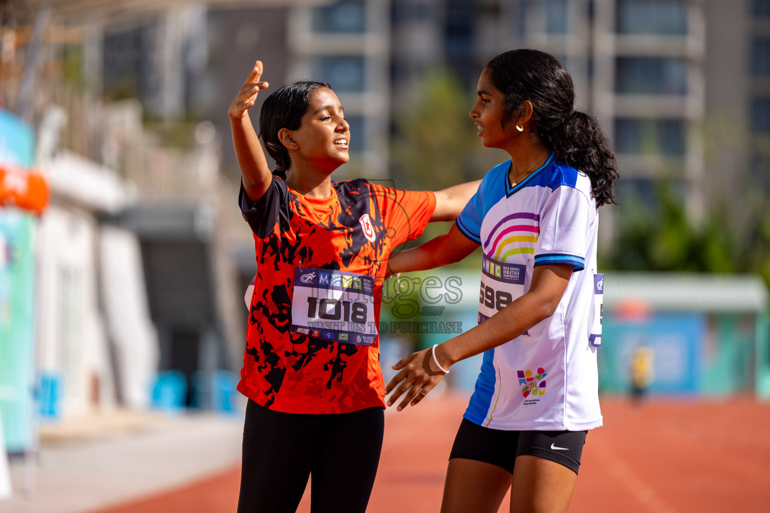 Day 2 of MWSC Interschool Athletics Championships 2024 held in Hulhumale Running Track, Hulhumale, Maldives on Sunday, 10th November 2024. 
Photos by:  Hassan Simah / Images.mv