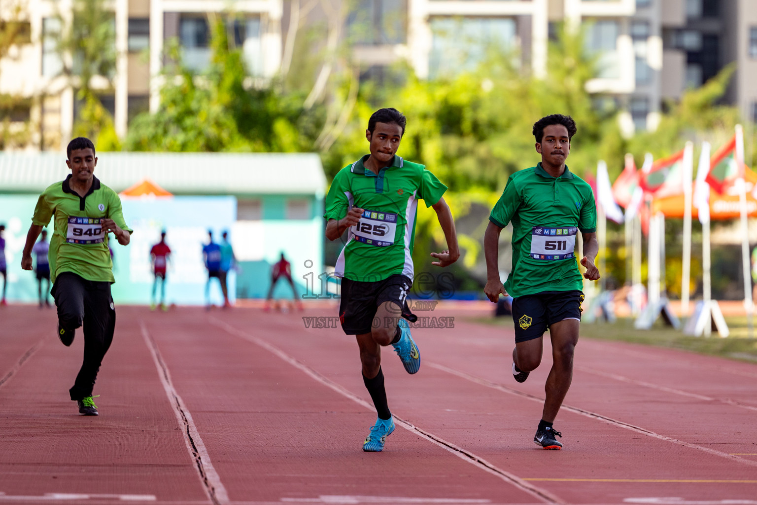 Day 1 of MWSC Interschool Athletics Championships 2024 held in Hulhumale Running Track, Hulhumale, Maldives on Saturday, 9th November 2024. 
Photos by: Hassan Simah / Images.mv