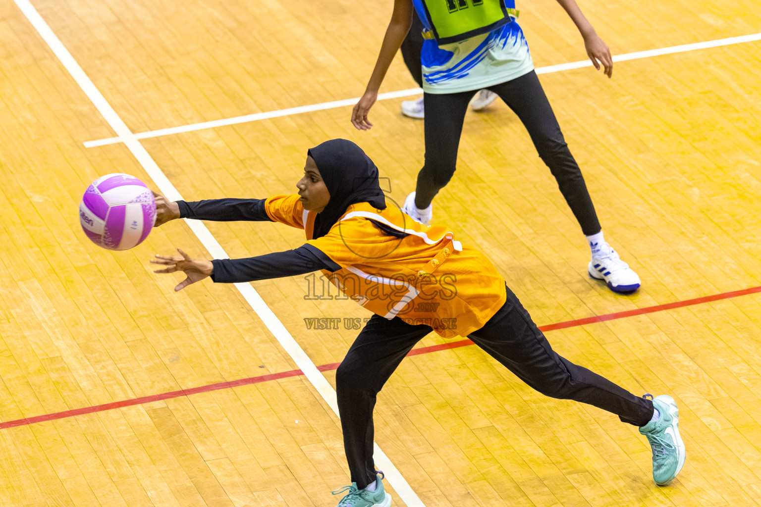 Day 8 of 24th Milo Netball Association Championship was held in Social Center at Male', Maldives on Monday, 8th September 2025. Photos: Mohamed Mahfooz Moosa / images.mv