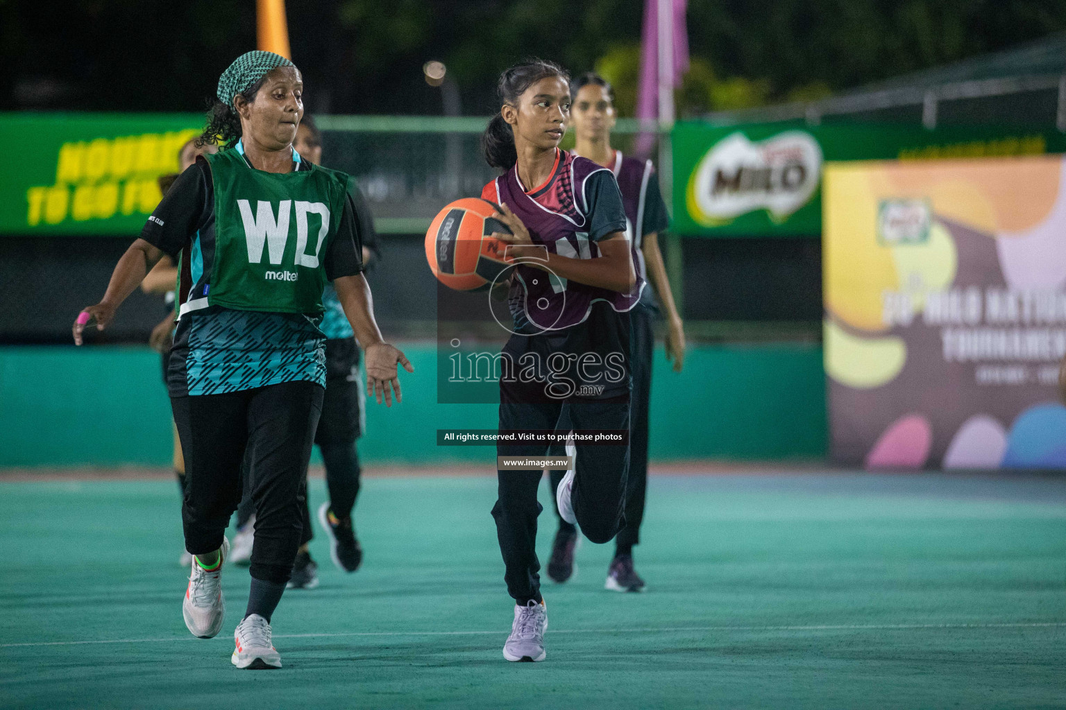 Day 2 of 20th Milo National Netball Tournament 2023, held in Synthetic Netball Court, Male', Maldives on 30th May 2023 Photos: Nausham Waheed/ Images.mv