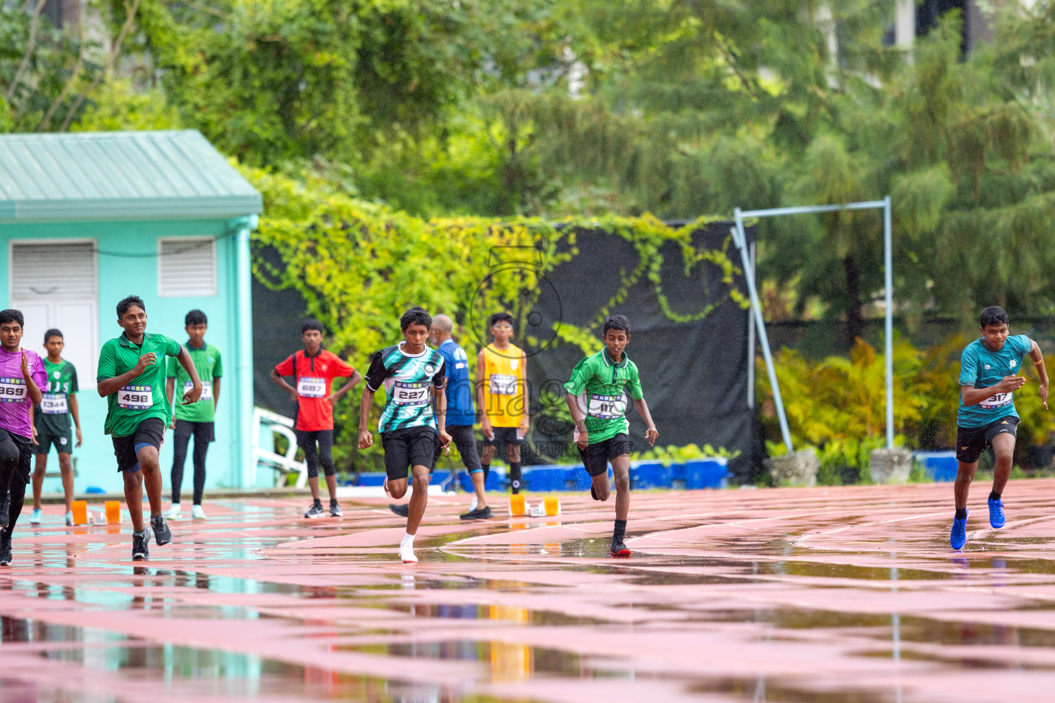 Day 1 of MWSC Interschool Athletics Championships 2024 held in Hulhumale Running Track, Hulhumale, Maldives on Saturday, 9th November 2024. 
Photos by: Ismail Thoriq / images.mv