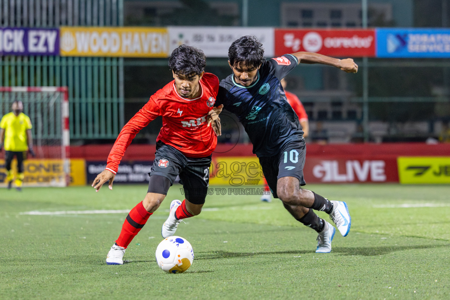 Sh Maroshi vs Sh Feydhoo in Day 11 of Golden Futsal Challenge 2025 was held on Wednesday, 15th January 2025, in Hulhumale', Maldives Photos: Mohamed Mahfooz Moosa / images.mv