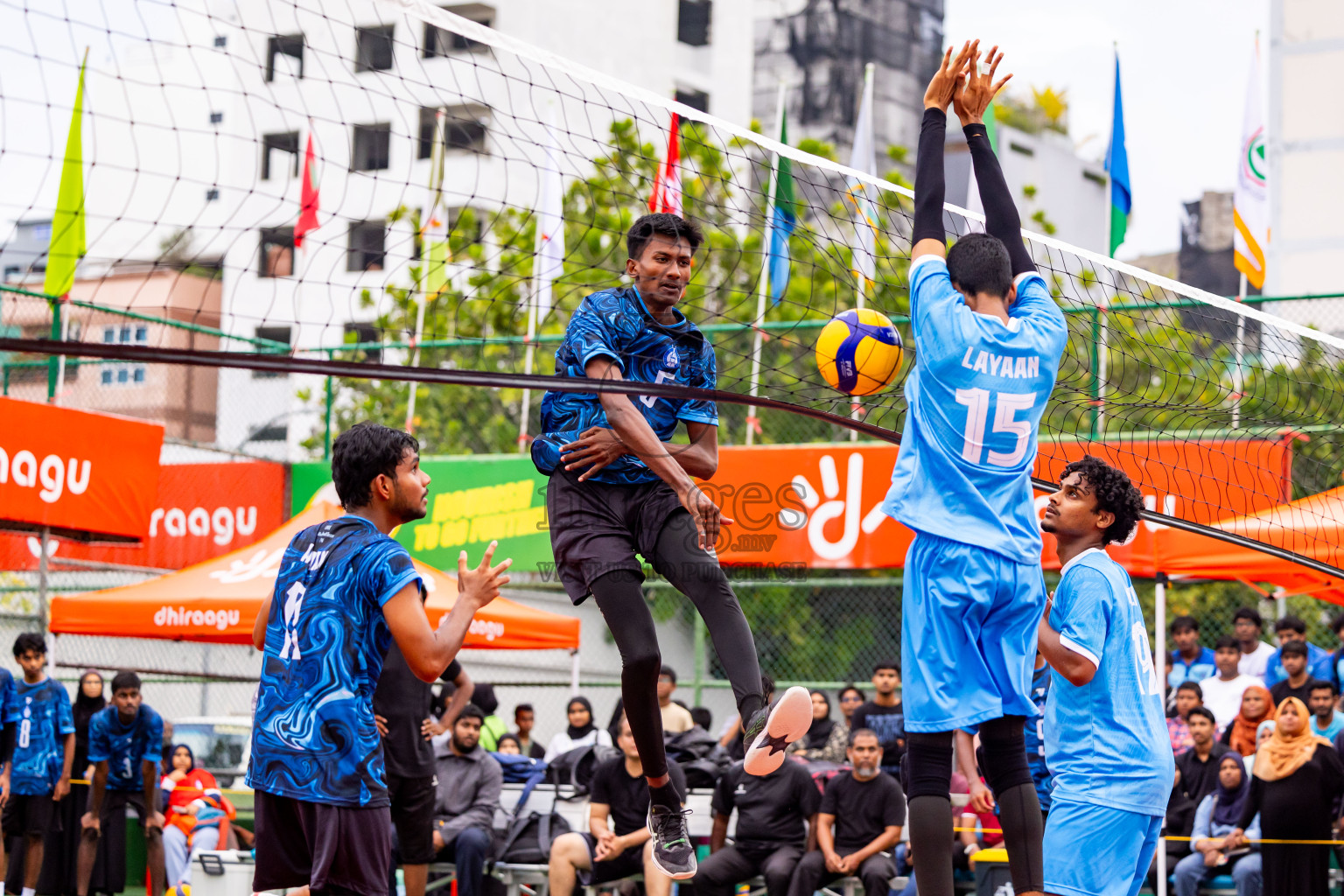 Day 2 of Interschool Volleyball Tournament 2024 was held in Ekuveni Volleyball Court at Male', Maldives on Sunday, 24th November 2024. Photos: Nausham Waheed / images.mv