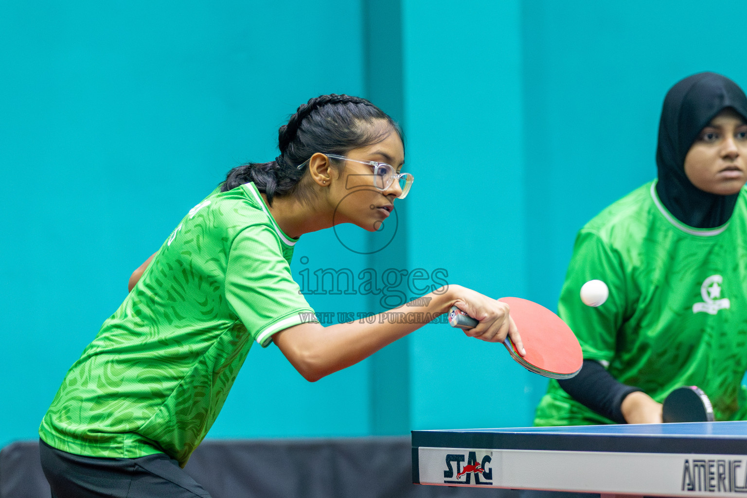 Day 3 of Interschool Table Tennis Tournament 2025 held at Male' TT Hall, Male', Maldives on Saturday, 17th May 2025. Photos By: Mohamed Mahfooz Moosa / images.mv