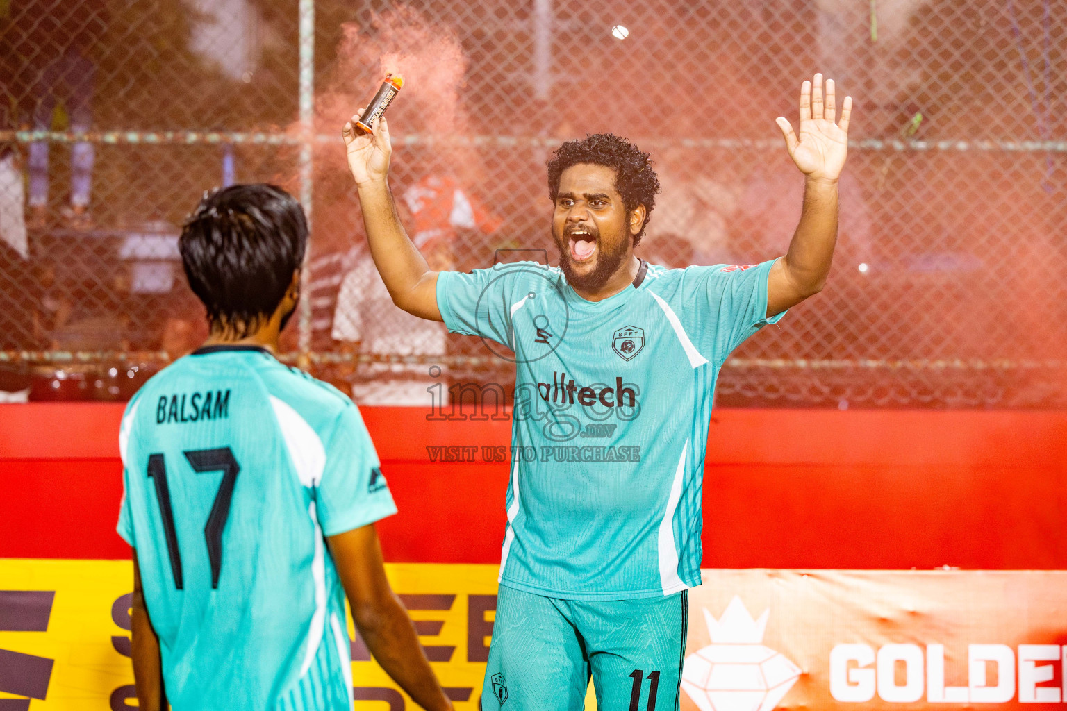 S Feydhoo vs S Hithadhoo in Seenu Atoll Final in Day 24 of Golden Futsal Challenge 2025 was held on Tuesday , 28th January 2025, in Hulhumale', Maldives. Photos: Nausham Waheed / images.mv