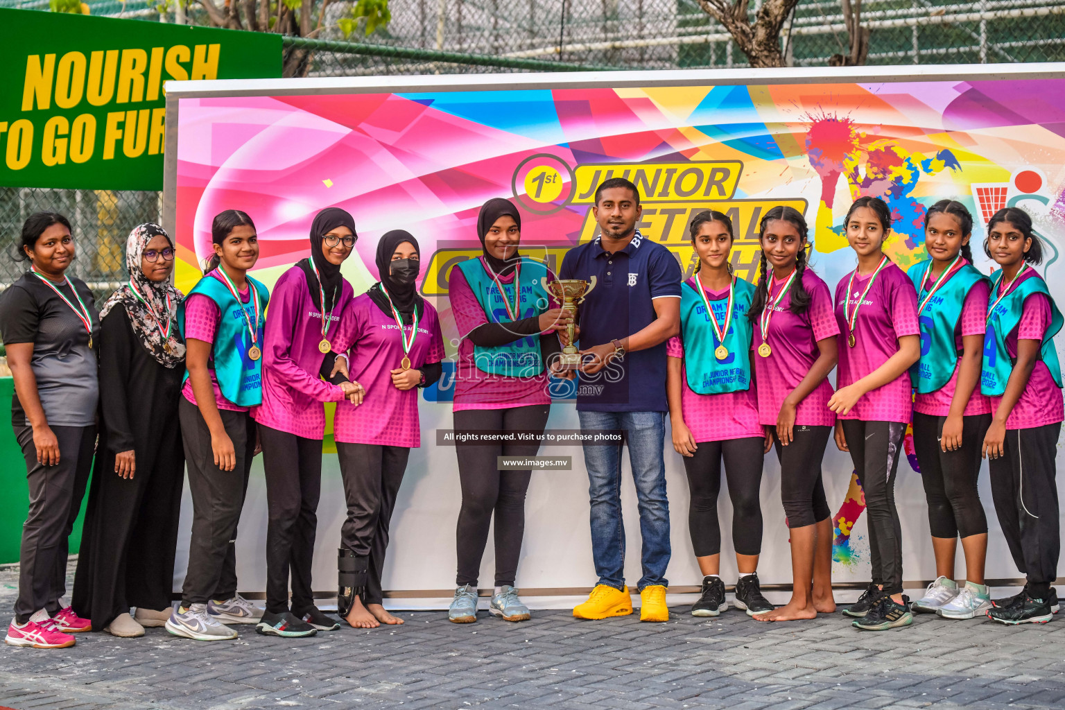 Final of Junior Netball Championship 2022 held in Male', Maldives on 19th March 2022. Photos by Nausham Waheed