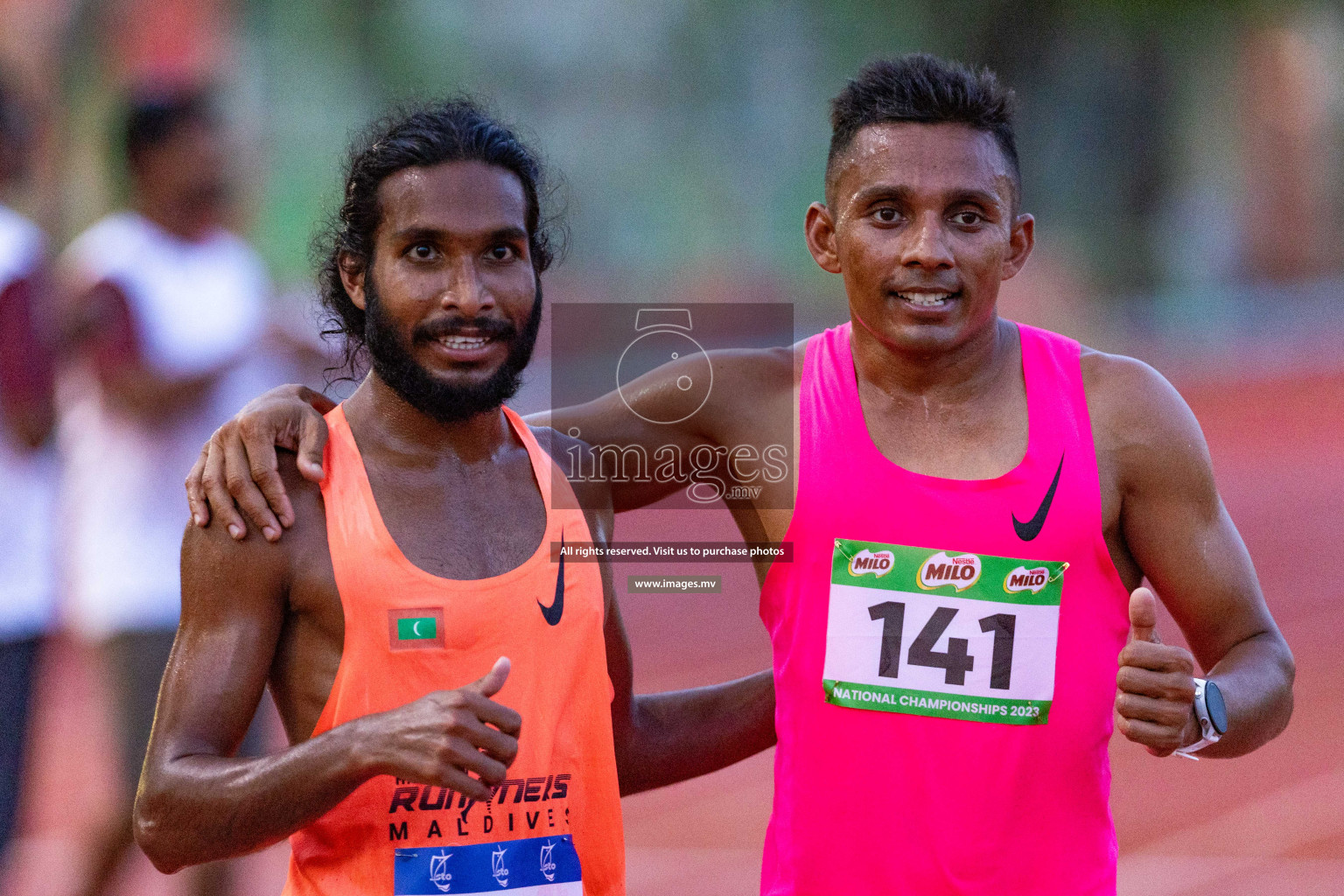 Day 1 of National Athletics Championship 2023 was held in Ekuveni Track at Male', Maldives on Thursday 23rd November 2023. Photos: Nausham Waheed / images.mv