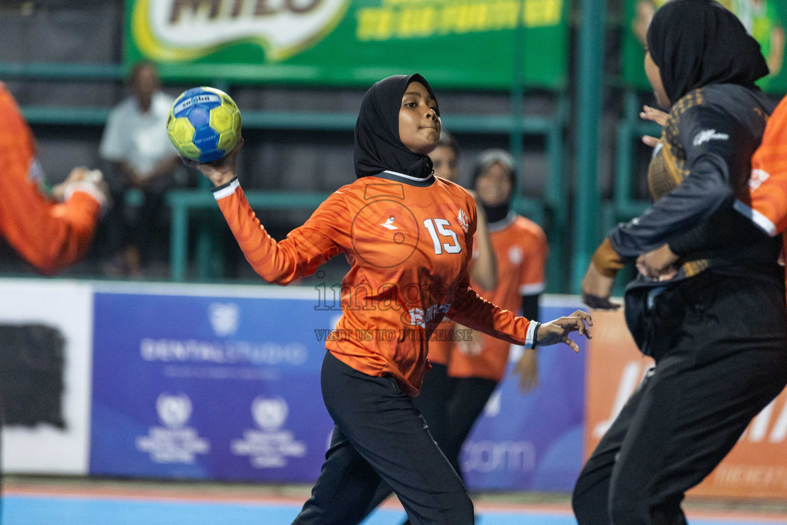 Day 16 of 10th National Handball Tournament 2023, held in Handball ground, Male', Maldives on Wednesday, 13th December 2023 Photos: Nausham Waheed/ Images.mv