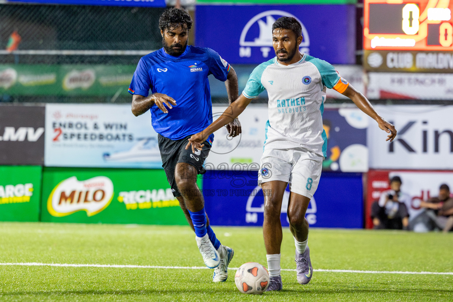 Fenaka vs Police Club in Day 14 of Club Maldives Cup 2025 was held in Rehendhi Futsal Ground, Hulhumale', Maldives on Tuesday, 14th October 2025. Photos: Ismail Thoriq / images.mv