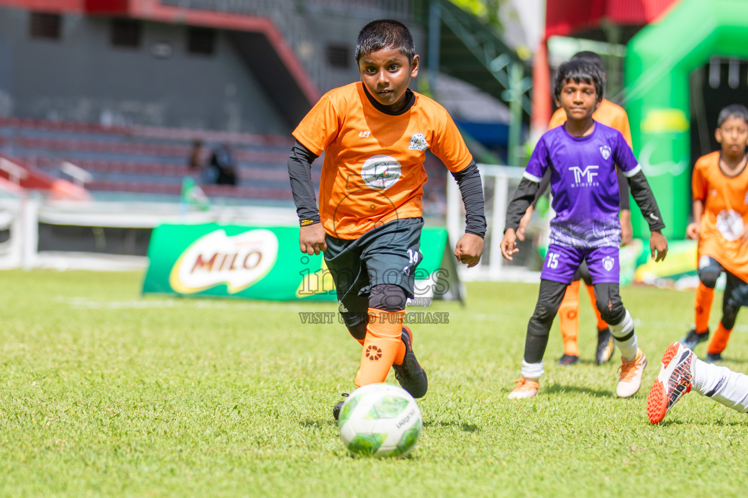 Day 2 of Under 10 MILO Academy Championship 2024 was held at National Stadium in Male', Maldives on Friday, 27th April 2024. Photos: Mohamed Mahfooz Moosa / images.mv