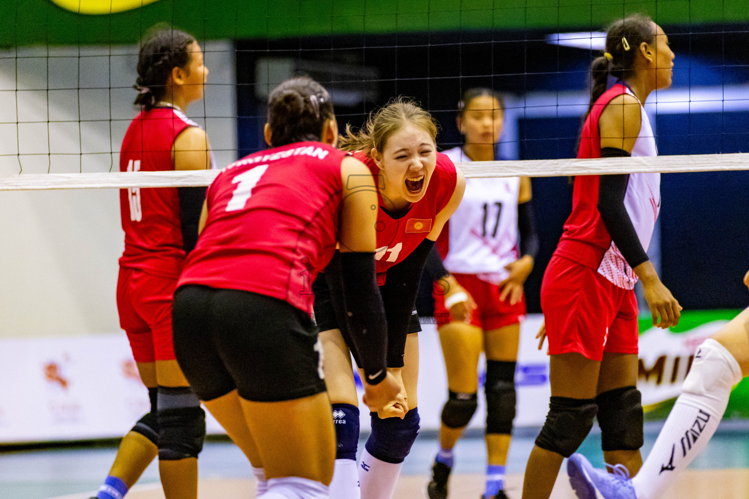 Nepal vs Kyrgyzstan in Day 2 of CAVA U20 Woman's Volleyball Championship 2024 was held in Social Center, Male', Maldives on 19th July 2024. Photos: Nausham Waheed / images.mv