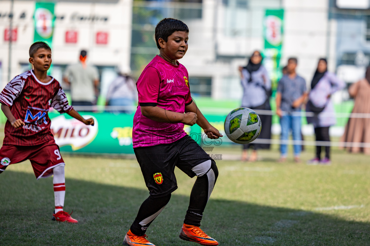 Day 2 of MILO Academy Championship 2025 was held on Friday, 14th February 2025 in Henveiru Stadium. 
Photos: Hassan Simah / Images.mv