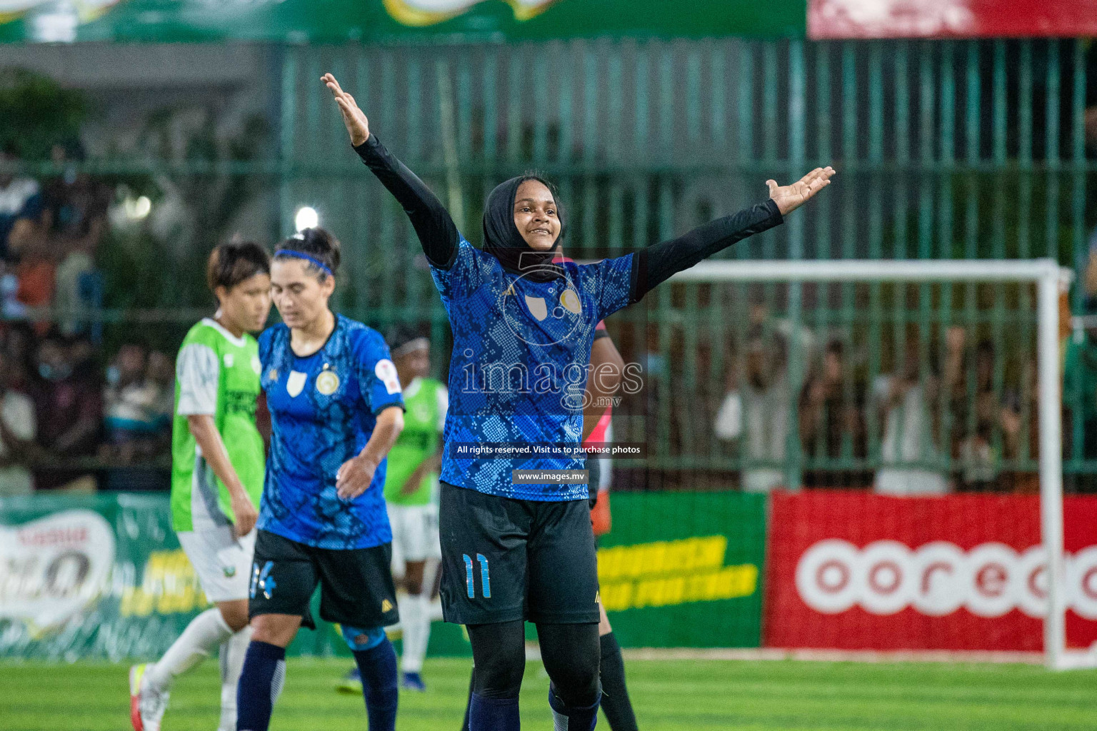 Ports Limited vs WAMCO - in the Finals 18/30 Women's Futsal Fiesta 2021 held in Hulhumale, Maldives on 18 December 2021. Photos by Nausham Waheed & Shuu Abdul Sattar