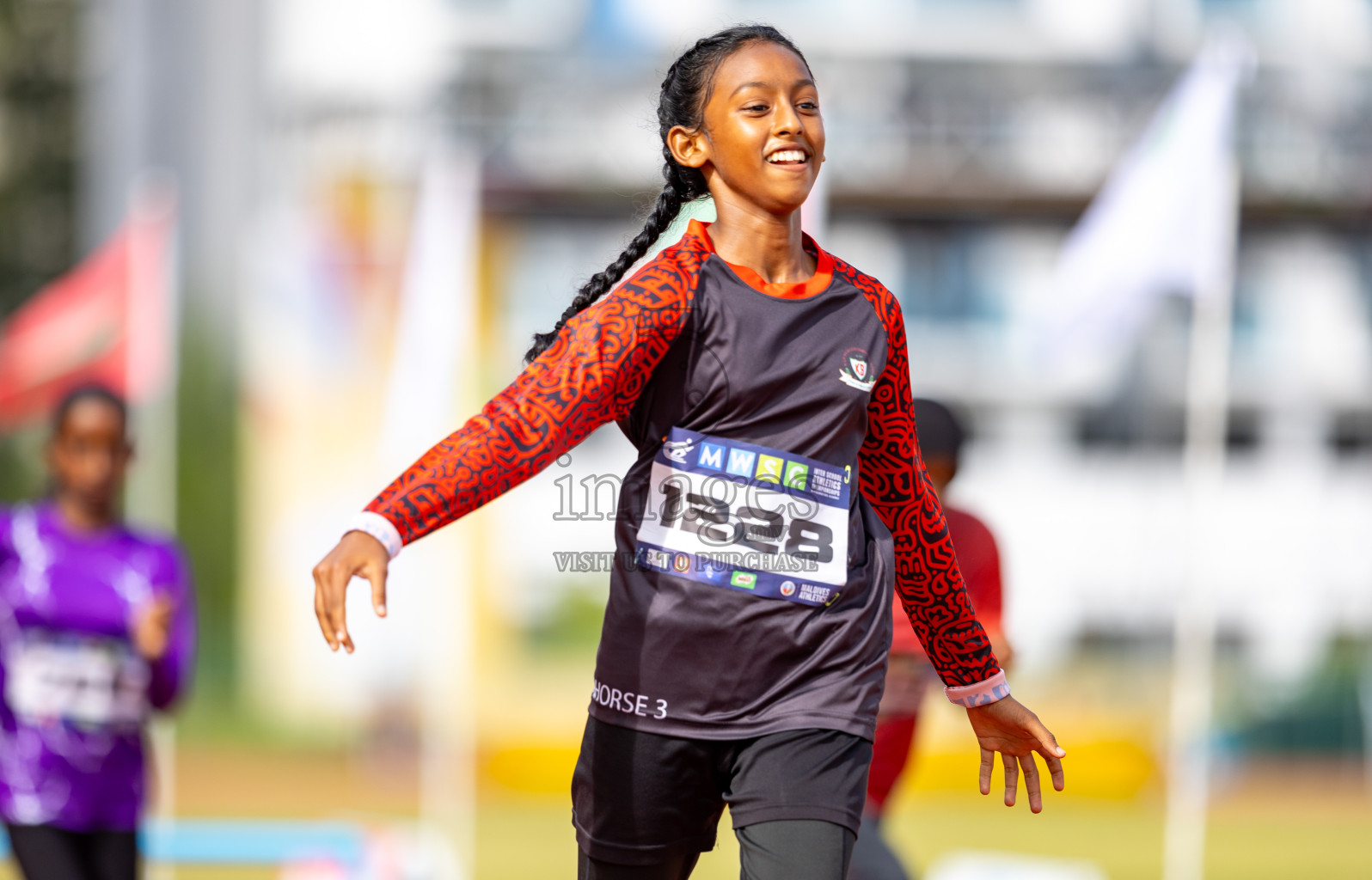 Day 2 of MWSC Interschool Athletics Championships 2024 held in Hulhumale Running Track, Hulhumale, Maldives on Sunday, 10th November 2024. Photos by: Ismail Thoriq / Images.mv