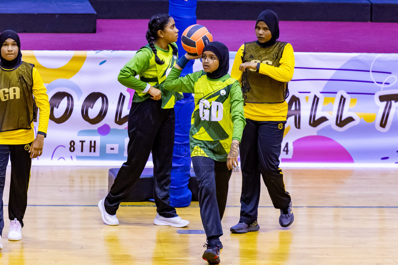 Day 13 of 25th Inter-School Netball Tournament was held in Social Center at Male', Maldives on Saturday, 24th August 2024. Photos: Nausham Waheed / images.mv