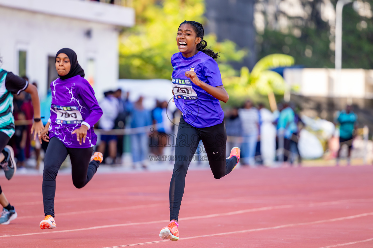 Day 3 of MWSC Interschool Athletics Championships 2024 held in Hulhumale Running Track, Hulhumale, Maldives on Monday, 11th November 2024. Photos by: Nausham Waheed / Images.mv