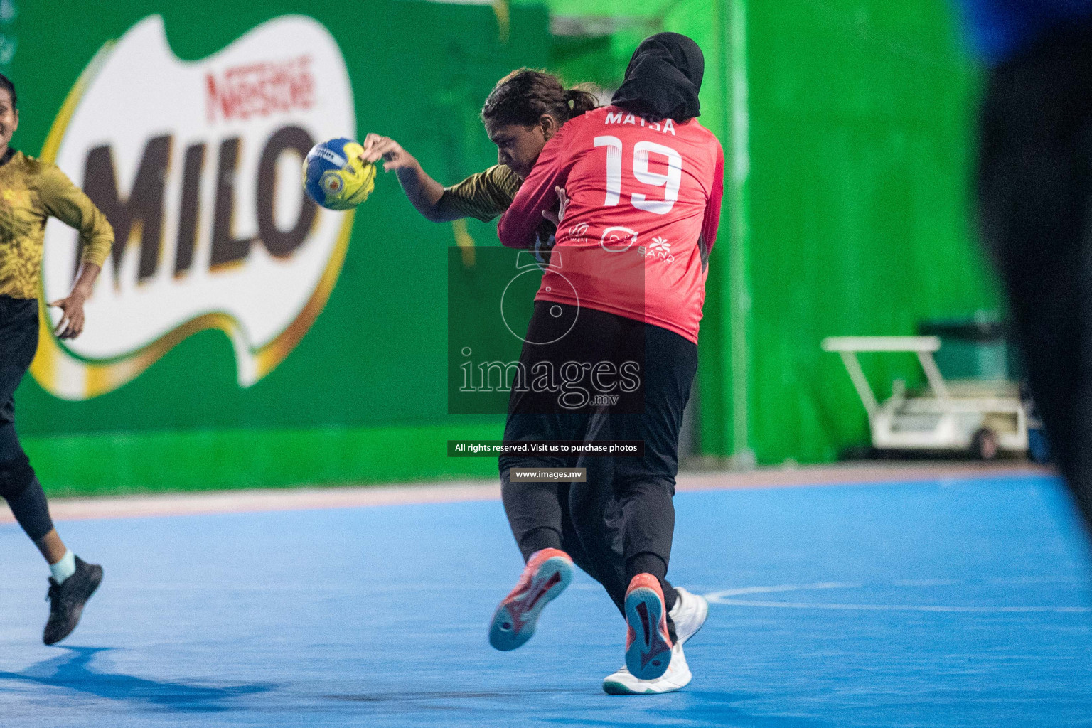 Day 6 of 6th MILO Handball Maldives Championship 2023, held in Handball ground, Male', Maldives on Thursday, 25th May 2023 Photos: Shuu Abdul Sattar/ Images.mv